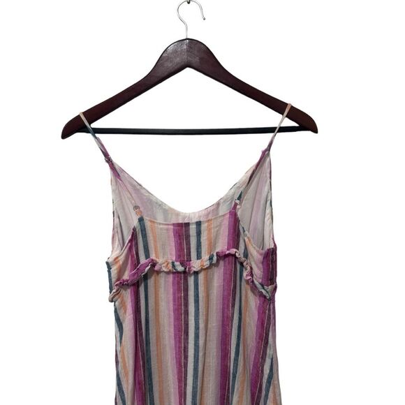Rails Martina Avila Multicolored Stripe Magenta Mini Dress Size XS Linen Rayon - Picture 5 of 11